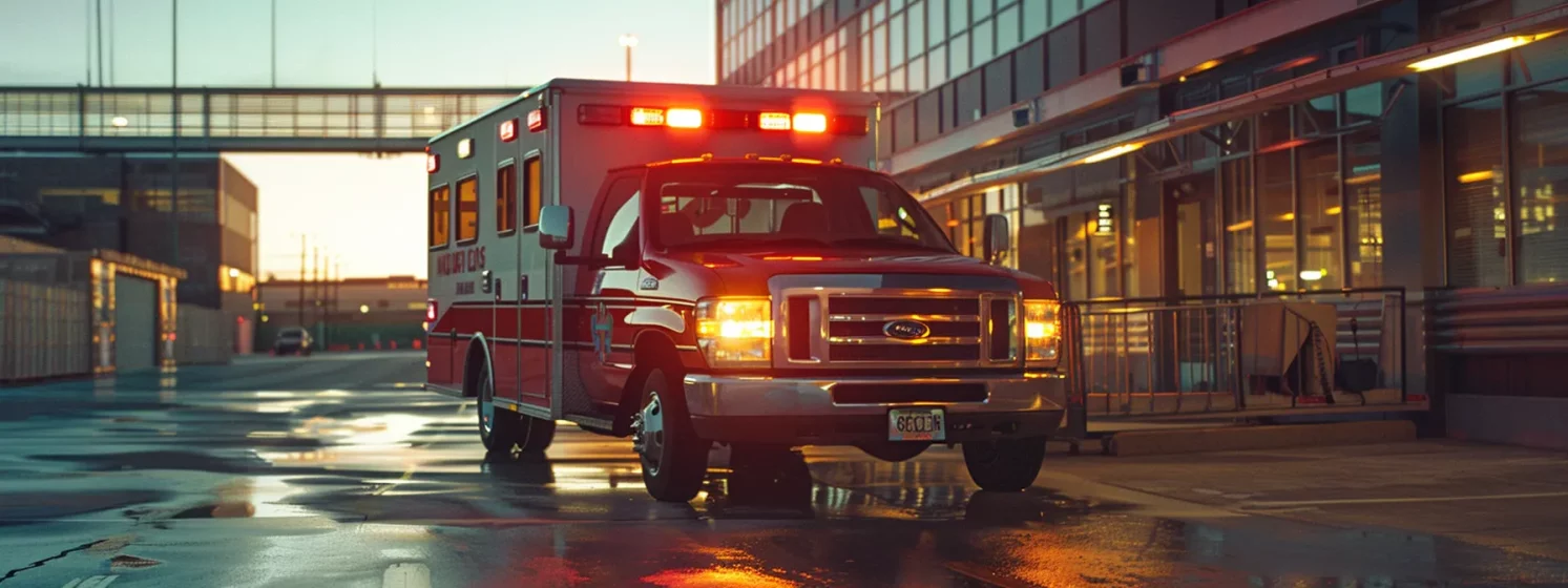 Ambulance in the hospital